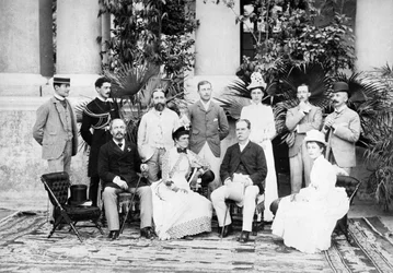 Lord and Lady Dufferin and Group at the Viceregal Lodge, Shimla